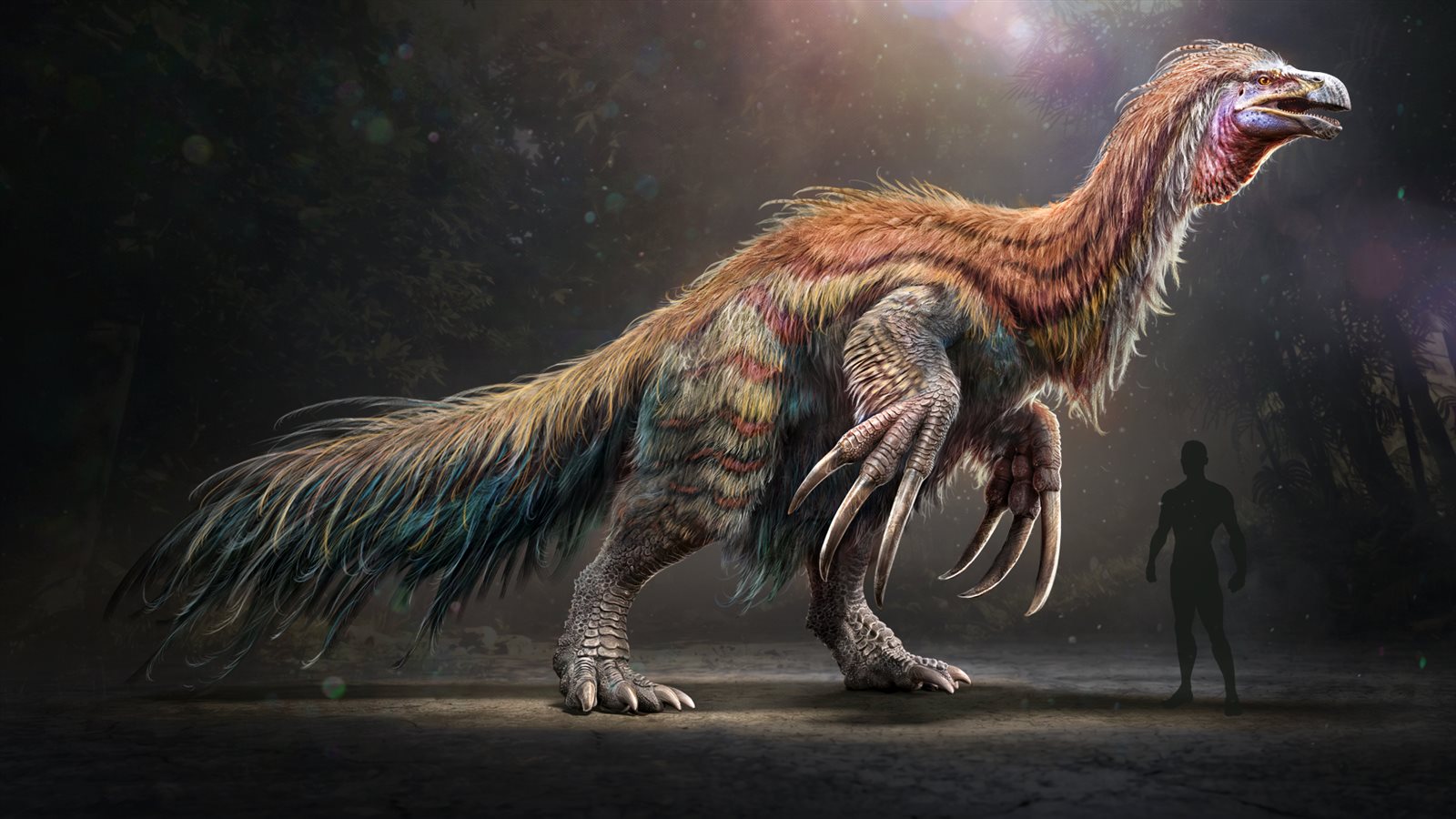 Therizinosaurus in ARK: Survival Ascended — the feathered harvester with its scythe claws (render: Studio Wildcard)